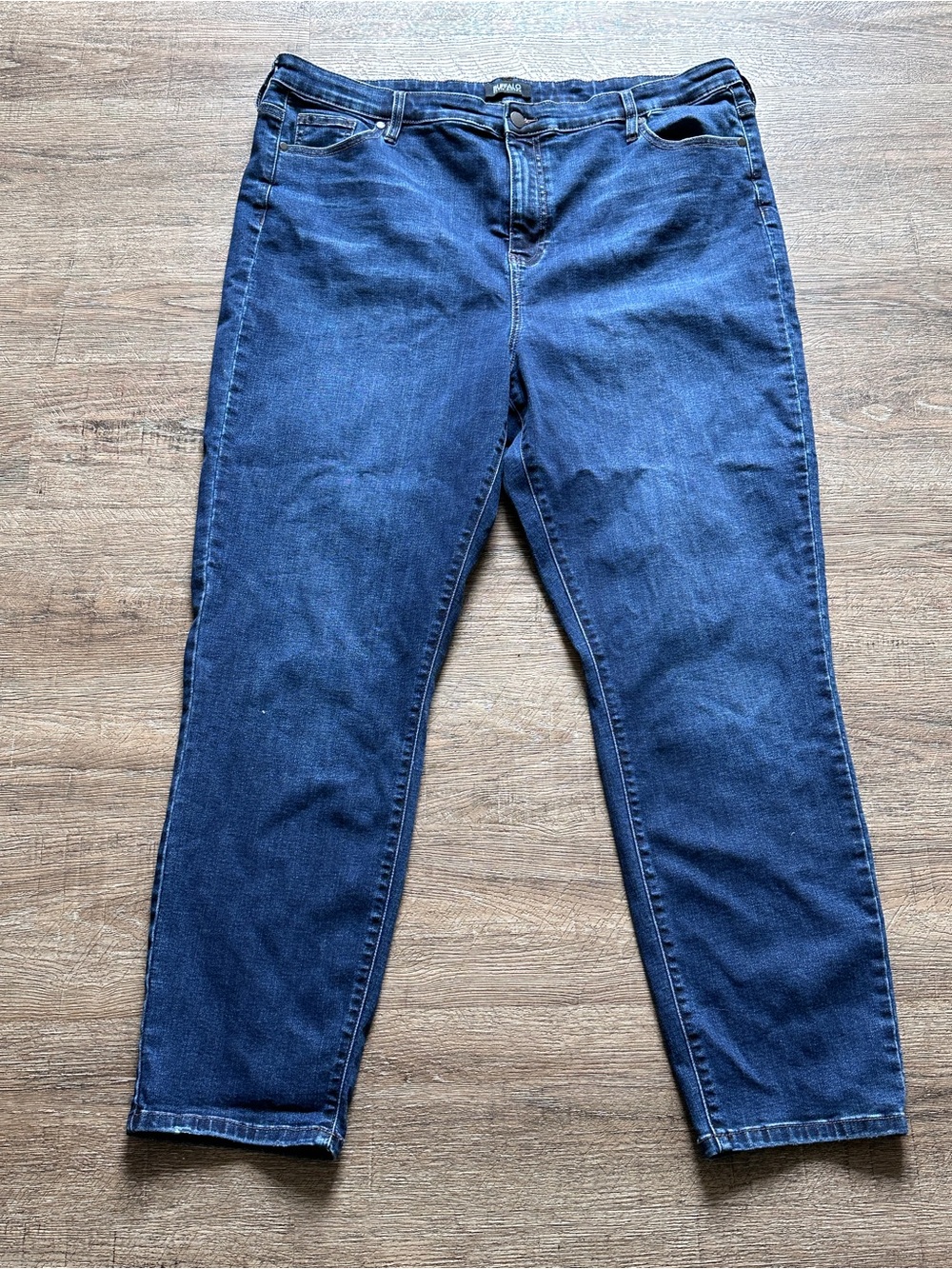 Buffalo David Bitton Women's Straight-Leg Jeans in Deep Blue Denim- Size 18/38